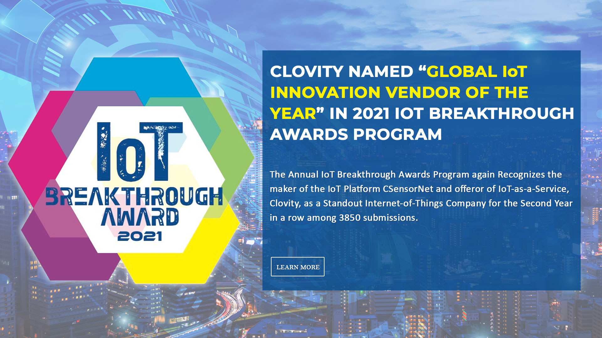 IoT BreakThrough Award 2021